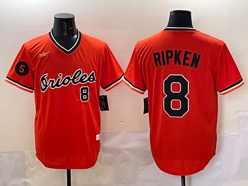 Men Baltimore Orioles #8 Ripken Orange Game 2025 Nike MLB Jersey style 50913